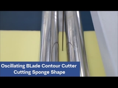 ডাবল ব্লেড অনুভূমিক পিইউ ফোম স্পঞ্জ সিএনসি কাটিং মেশিন স্বয়ংক্রিয়