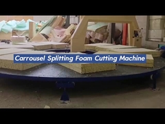 বৃত্তাকার অনুভূমিক স্পঞ্জ কাটার মেশিন জন্য নমনীয় পিই, স্কয়ার ফোম কাটার মেশিন